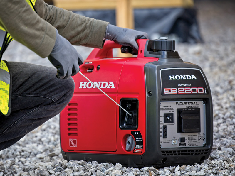 Honda EB2200i at a jobsite