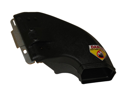 Black Honda Lawnmower side chute